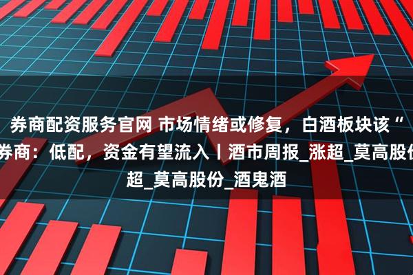 券商配资服务官网 市场情绪或修复，白酒板块该“醒”了？券商：低配，资金有望流入丨酒市周报_涨超_莫高股份_酒鬼酒