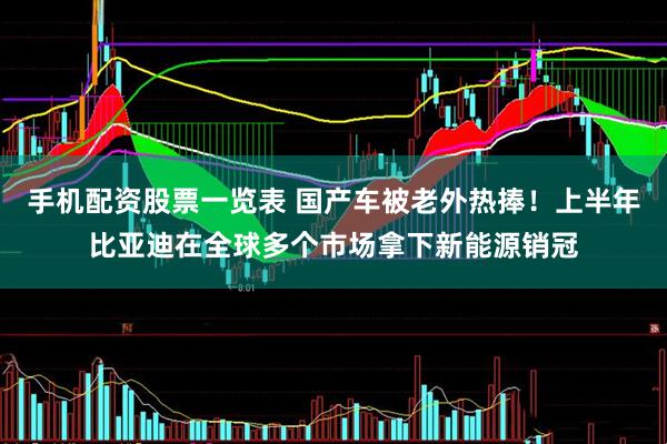 手机配资股票一览表 国产车被老外热捧！上半年比亚迪在全球多个市场拿下新能源销冠