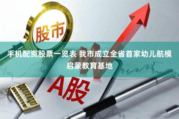 手机配资股票一览表 我市成立全省首家幼儿航模启蒙教育基地